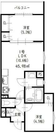 クリエオーレ藤阪東町IIの間取り画像