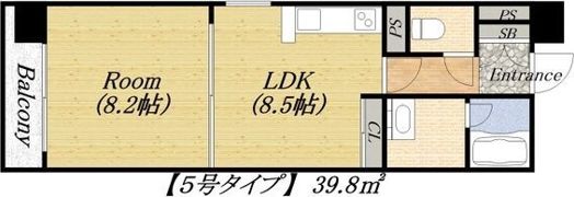 Rainbow Court谷町五（レインボーコート谷町五）の間取り画像