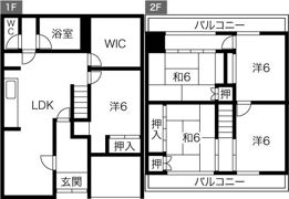 平野区長吉六反ロイ戸建の間取り画像