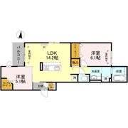 ヴィエン南田辺の間取り画像