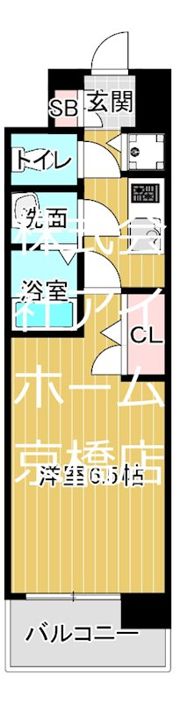 スワンズシティ大阪城北詰の間取り画像