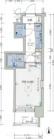 エステムコート大阪城南IIの間取り画像