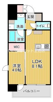 エステムコート谷町九丁目の間取り画像