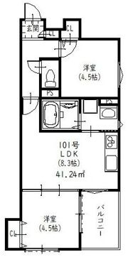 ラモーナ佃Iの間取り画像