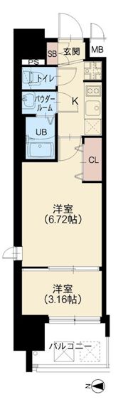 AELL OSAKA EASTの間取り画像