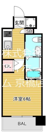 エスリード京橋ノースプレイスの間取り画像