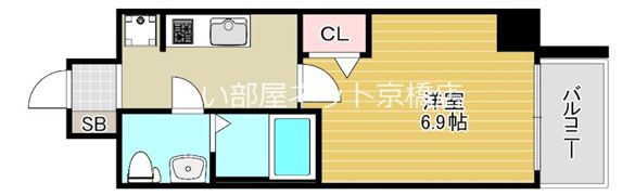 エグゼ大阪CITYルーエの間取り画像