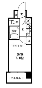エステムコート難波WEST-SIDE大阪ドーム前の間取り画像