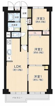 深江橋第二コーポの間取り画像