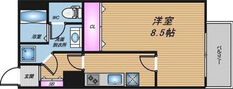 シャトー弁天参番館の間取り画像