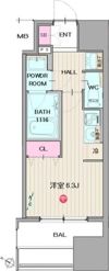 パークフラッツ弁天町駅前の間取り画像