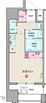 パークフラッツ弁天町駅前の間取り画像