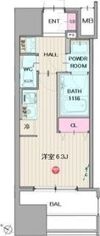 パークフラッツ弁天町駅前の間取り画像