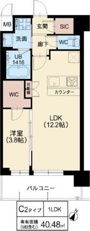 スプランディッド弁天町の間取り画像