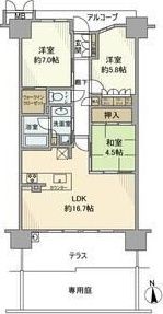 ブランズシティあべの王子町の間取り画像