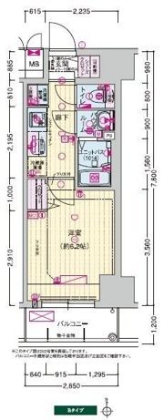 プレサンス天王寺デルニエの間取り画像