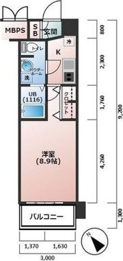 レオンコンフォート天王寺南の間取り画像