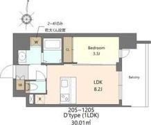 S-RESIDENCE難波西alterの間取り画像