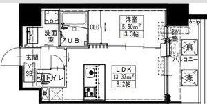 S-RESIDENCE難波西alterの間取り画像