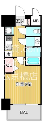 レオンコンフォート京橋EASTの間取り画像