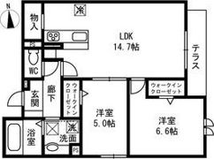 Passaro Grande北田辺の間取り画像