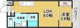 リアコート北田辺IIの間取り画像