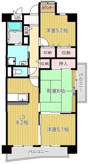 サンプラザ湯里南の間取り画像