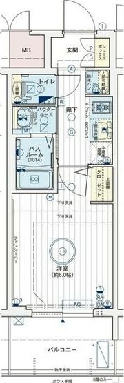 エステムコート難波サウスプレイスVIIIハイドの間取り画像
