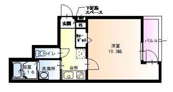 フジパレス遠里小野II番館の間取り画像