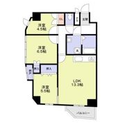 ライオンズマンション天王寺501号室の間取り画像