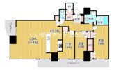 リバーガーデンタワー上町台筆ヶ崎の間取り画像