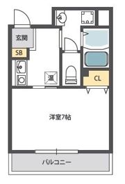 MiYo87天下茶屋の間取り画像