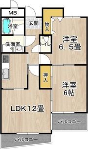 フレアコート京橋の間取り画像