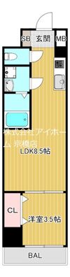 コートエスト都島の間取り画像