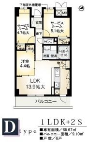 アネックス六兵衛三番館の間取り画像
