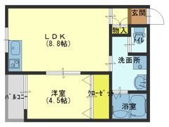 レクラン小路東の間取り画像