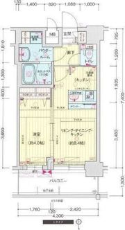 プレサンス南堀江ザ・センスの間取り画像