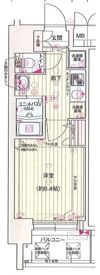 プレミアムコート大正フロントの間取り画像