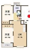 深江橋コーポE棟の間取り画像
