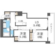 阿波座ライズタワーズ フラッグ46の間取り画像