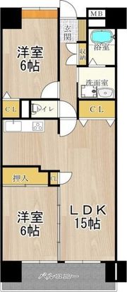 東部市場前レジデンス（旧メゾンミヤビ）の間取り画像