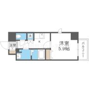 ルクレ難波の間取り画像