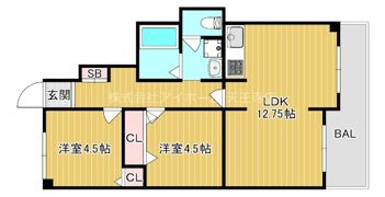 ラール帝塚山の間取り画像