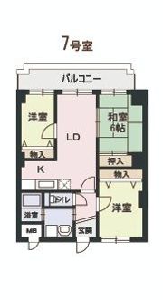 ワカイシビック第1ハイツの間取り画像