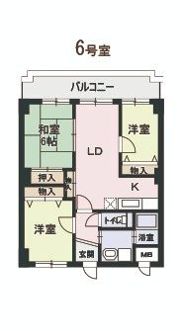 ワカイシビック第1ハイツの間取り画像
