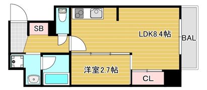 ナットレジデンス都島本通の間取り画像