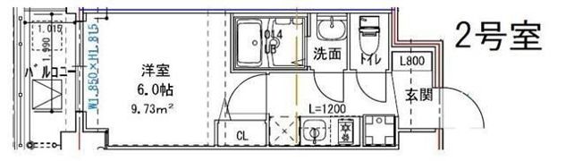 大阪難波Noahの間取り画像