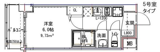 大阪難波Noahの間取り画像