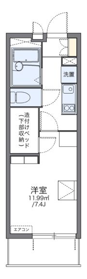 レオパレス鳴尾Bの間取り画像