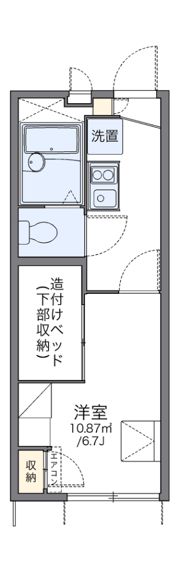 レオパレス野崎通Cの間取り画像